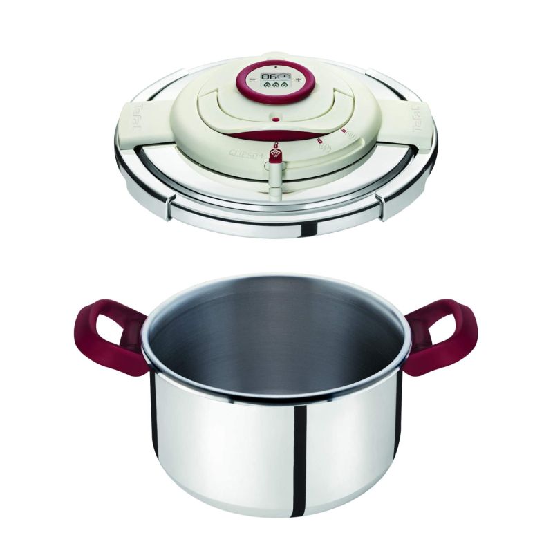 SEB Clipso P4411506 Easy Release Stainless Steel Pressure Cooker