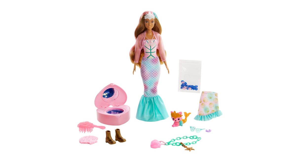 BARBIE Barbie Coffret Color Reveal Sirène Fantastique avec 25surprises